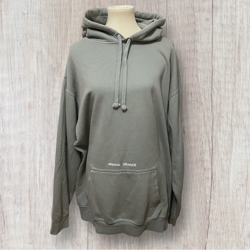 Ariana Grande Positions Inverted Cover Hoodie Sweatshirt Sage/Grey Unisex XL - Picture 2 of 3